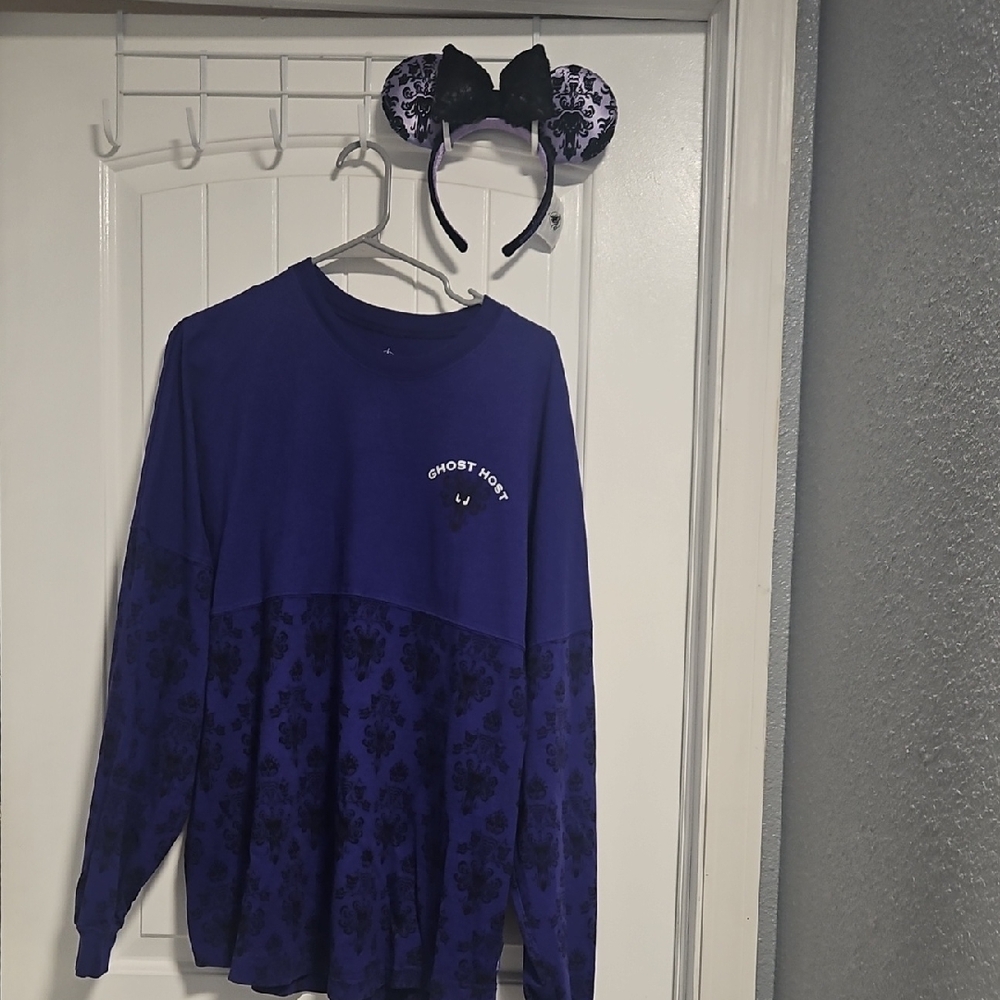 Disney Purple Ghost Host Long Sleeve Top